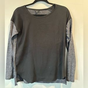 Ann Taylor long black and grey shirt